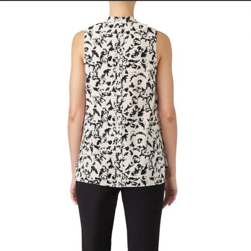 Proenza Schouler Silk Scribble Rose Ruffle Top (8) - Picture 2 of 11